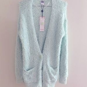 Mint pastel very soft sweater with pockets